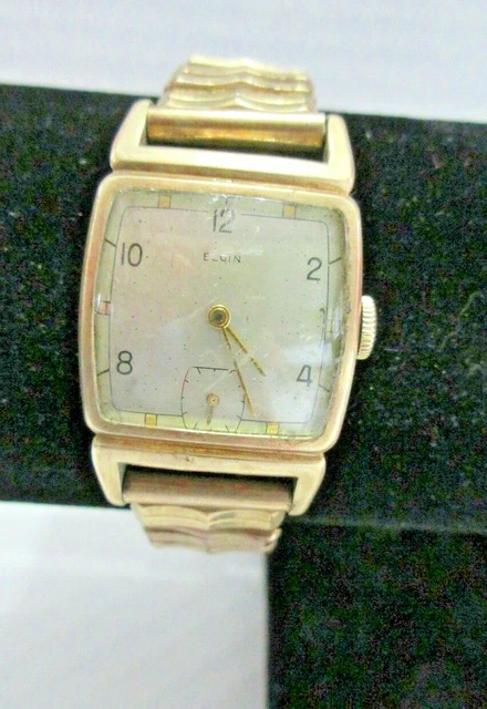 Montre Bracelet Vintage Elgin Homme - 15 Bijoux, Mécanique, Boîtier Acier - Modèle #554