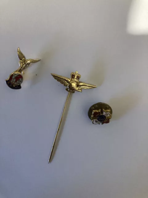 WW2 RAFA ROYAL AIR FORCE ASSOCIATION ENAMEL MILITARY LAPEL PINS BADGE LOT 1940s