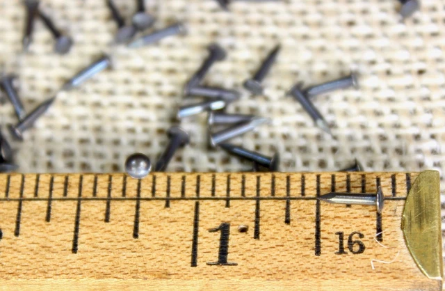1/4” BRASS BRADS 50 NAILS Escutcheon pins ANTIQUE DARK patina color 18 gauge