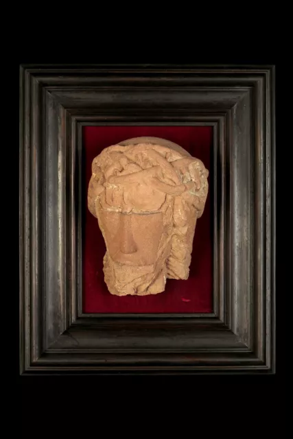 Interesante Remanente,De Escultura Cara Del Cristo Piedra Arenisca,Arte Roman ?