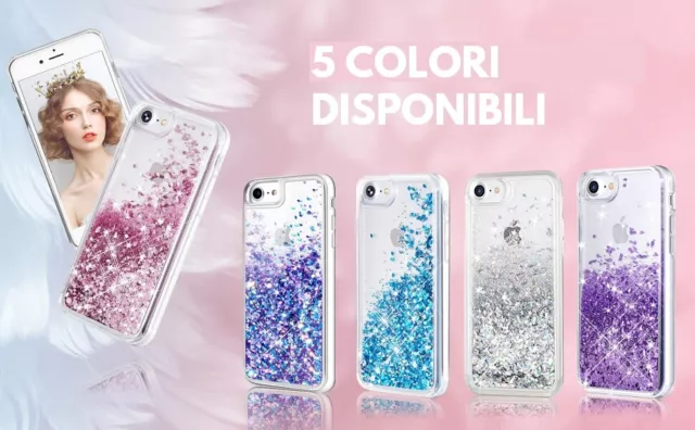 Cover Glitter Per Samsung Galaxy A40 Custodia Morbida Silicone Brillantini Rosa 2