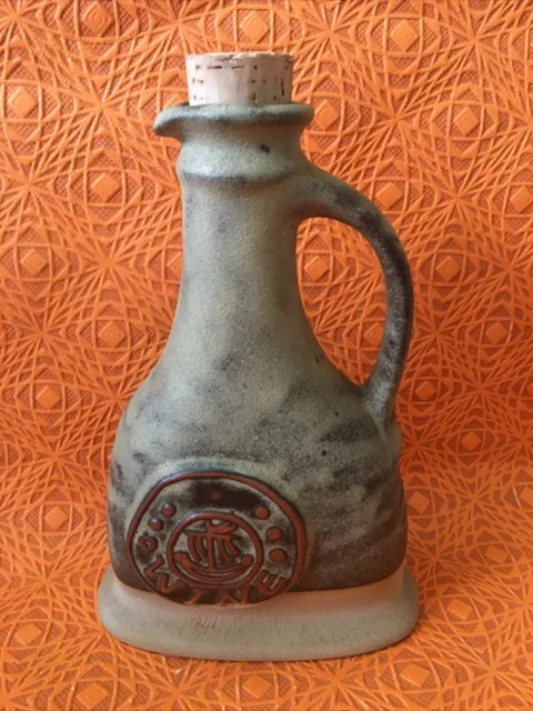 Vintage Tremar Stoneware Wine Bottle Decanter Studio Pottery Cornwall 1970s