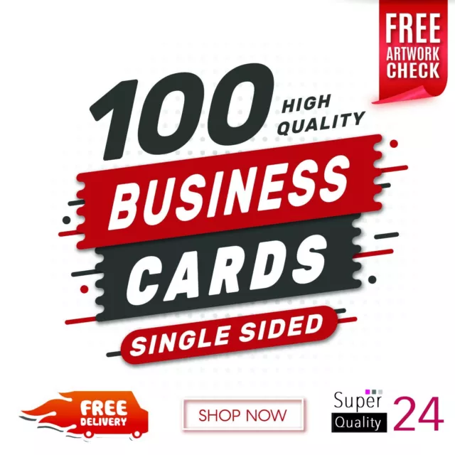 100 Full Colour Business Cards Personalised Printed Business Cards SINGLE SIDED