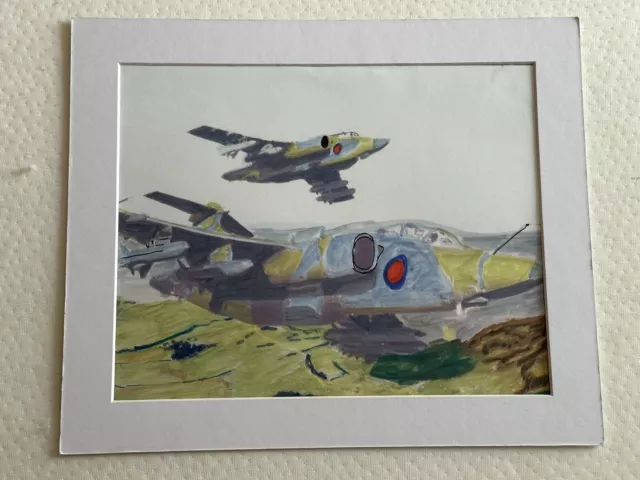 Watercolour Painting By Mark Leary Buccaneer  Fly By