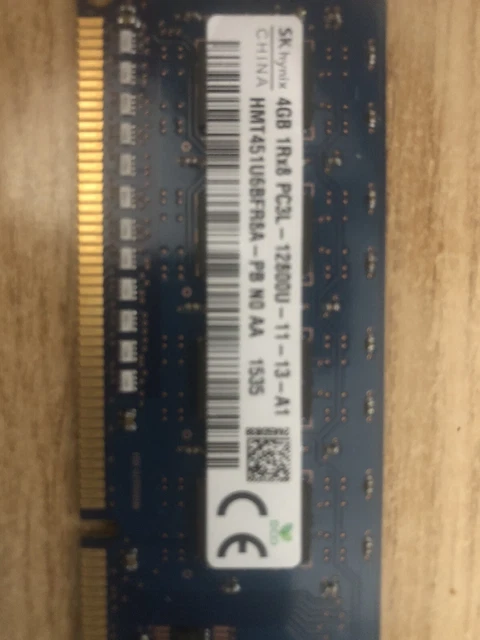 Samsung 1rx8 Pc3l 12800u 11 13 A1 RAM SK HYNIX 4Gb 1Rx8 Pc3L 12800U 11-13-A1 Hmt451U6Bfr8A-Pb-No Aa 1443
