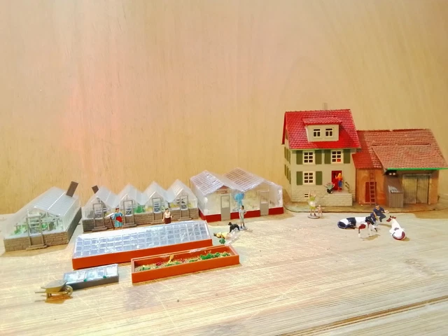 Maquette Faller HO – Ferme + Silos – Jouef – Neuf – À Monter