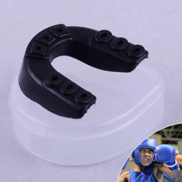 Double Gum Shield Teeth Protector Mouthguard case Gym Boxing Rugby Adult New