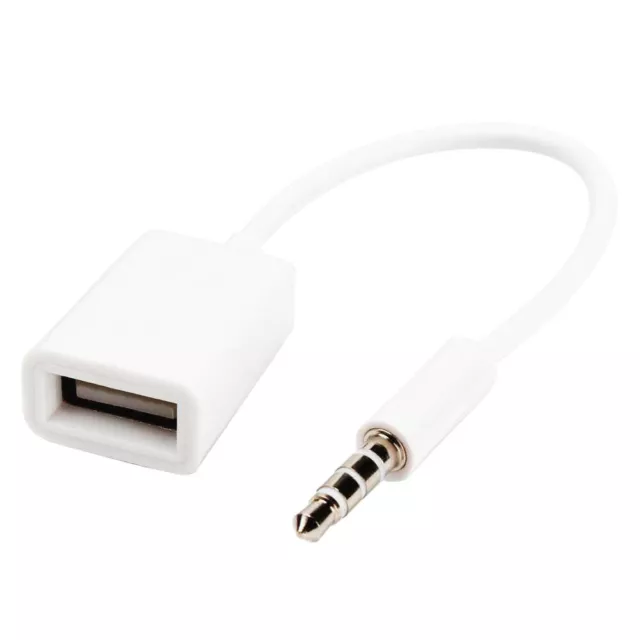 USB Adapter Kabel Auto KFZ 3.5 mm Klinke AUX-Audio Stecker auf USB Radio Z313