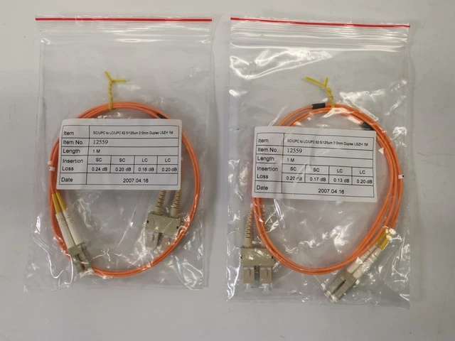 OPTICAL FIBER MICROCONNECT SC/UPC- LC/UPC 62.5/125 2.0 Omm pack of 2 ...