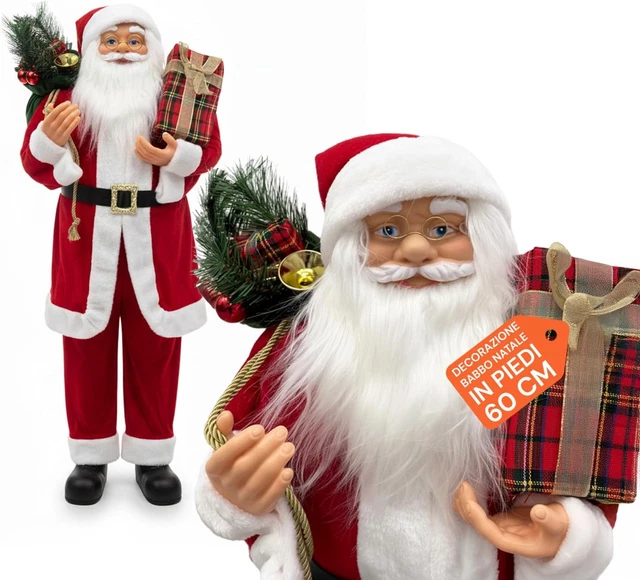 Statua Natalizia Babbo Natale Con Slitta In Poliresina Decorazione H 35 Cm Default Title 89330956 - Foto 6