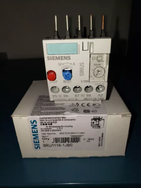 Siemens Overload Relay 3RU1116-1JB0