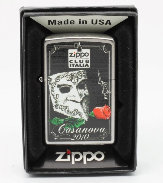 2010 Zippo Lighter Zippo Club Italia Casanova Mazzi Mint in Box b