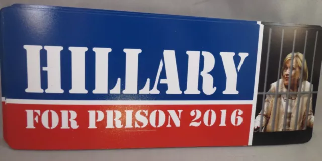 WHOLESALE LOT OF 8 HILLARY FOR PRISON 2016 MAGNET sticker TRUMP president $ USA