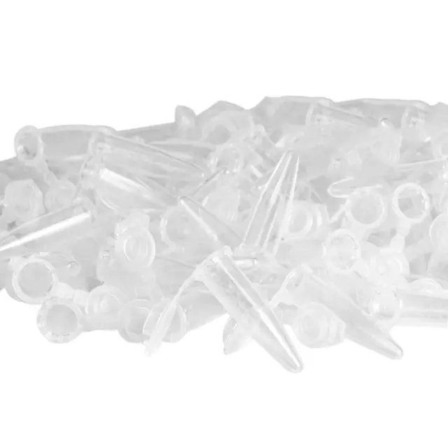 100 Pack Clear Sterile Graduated Centrifuge Test Tubes,