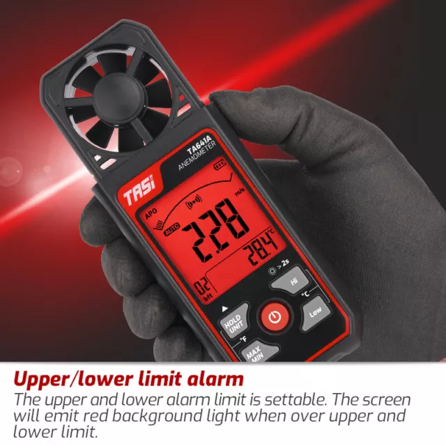 Digital Anemometer Anemograph Wind Indicator Air Velocity Temperature meter