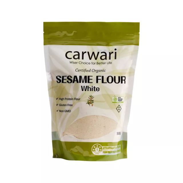 ^ Carwari Organic Sesame Flour White 500g