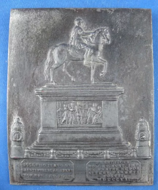 Eisenguss Eisen Plakette Wien Österreich Denkmal Joseph II RAR