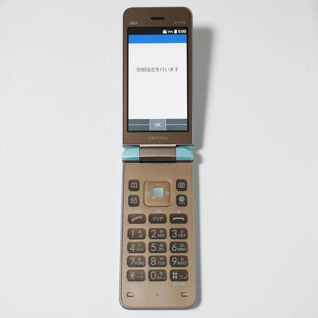 TÉLÉPHONE À CLAPET Android bleu KYOCERA GRATINA KYF39 débloqué Japon