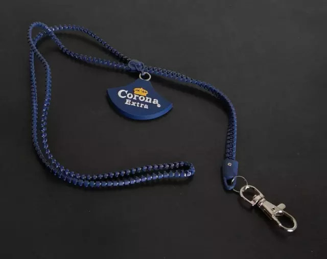 Corona Extra Zipper Schlüsselband, blau, Bier, Neu