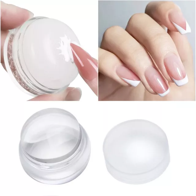 Gelée Silicone Nail Art Estampage Tampon Grattoir Ensemble Bricolage R