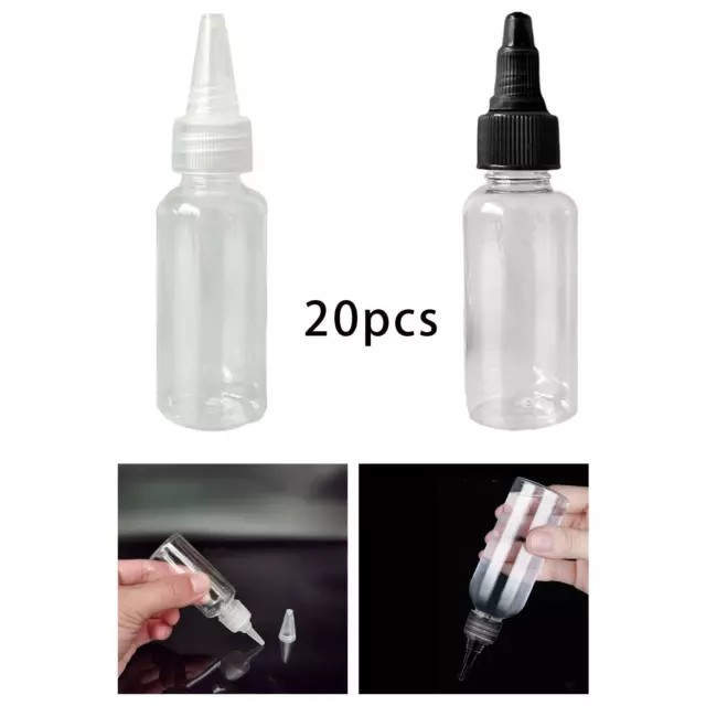 Lot de 20 flacons compte-gouttes Sharp Mouth 30 ml pour encre à l'huile