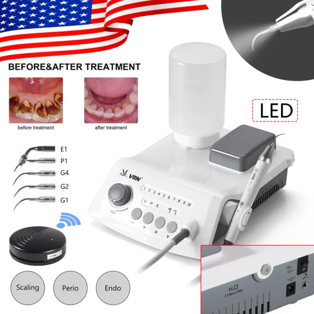 Dental Ultrasonic Scaler with LED Handpiece Auto-water Wireless Control VRN-A8