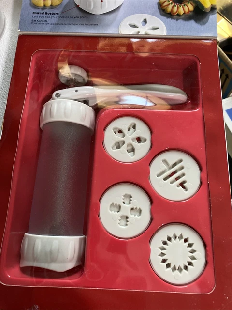 Empuñadura de cojín prensa de galletas Wilton Cookie Max 12 discos diseños ergonómicos nuevo en caja
