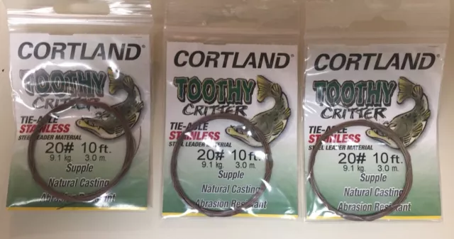 CORTLAND TOOTHY CRITTER Stainless Steel Leader Material #20 lb 10