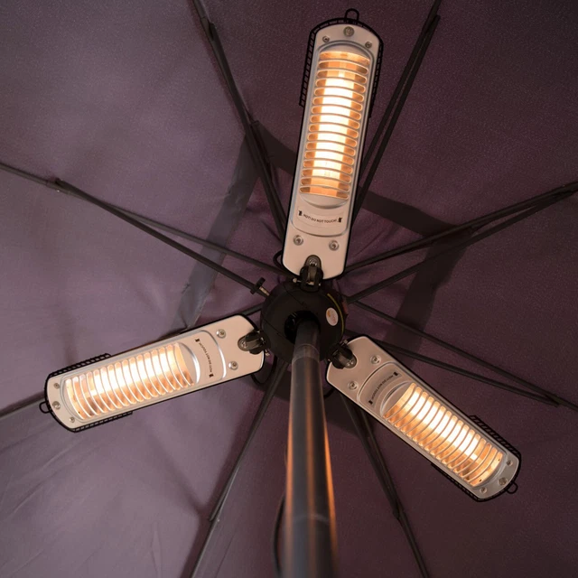 Heizstrahler Terrassenheizung  Sonnenschirm  2000W Infrarotstrahler Hellstrahler
