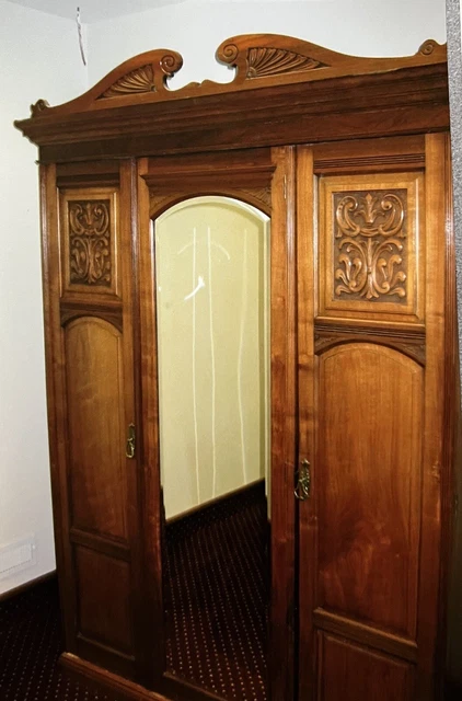 Antique Walnut Wardrobe Circa 1900