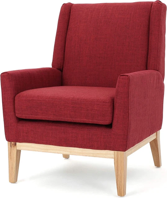Aurla Fabric Accent Chair, Red 27.5D X 28.5W X 36.5H In