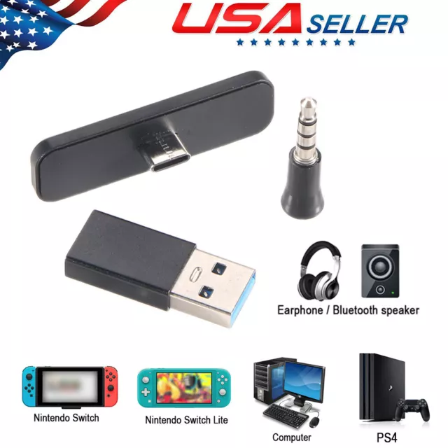 USB Bluetooth 5.0 HIFI Transmitter Type-C Audio Adapter for Nintendo Switch PS4