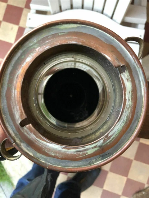 Öllampe Messing & Kupfer Anker Maritime Schiffslaterne Bootslampe aus Messing 2