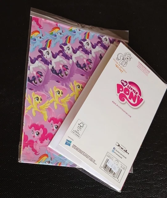 MY LITTLE PONY Licensed Wrap 2 Sheets 2 Tags + Card Age 4yrs New In ...