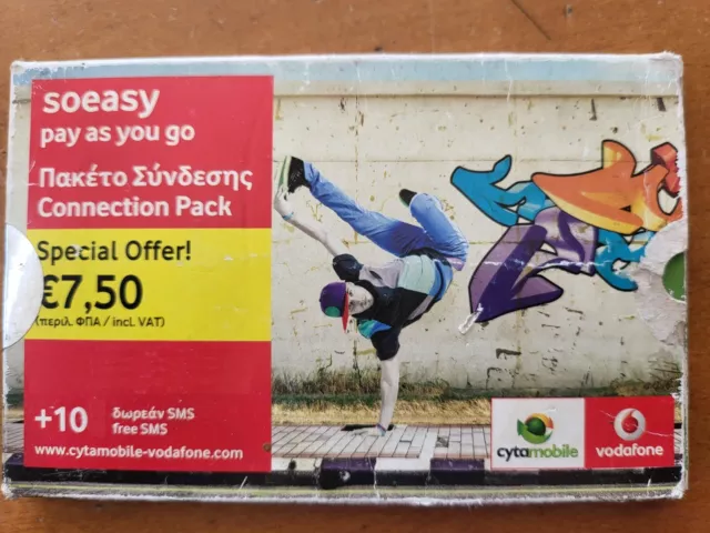SIM CARD CIPRO - PACCHETTO CYTAMOBILE VODAFONE Pay as you Go