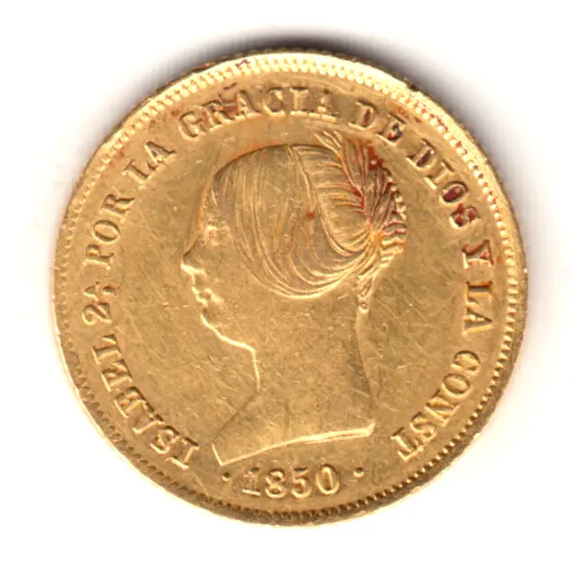 ESPAÑA doblon 100 reales oro 1850 CL Madrid - Reina Isabel II
