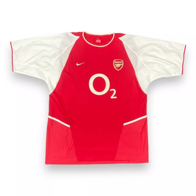 Men's 2002-04 Vintage Arsenal Nike Home Soccer Football Jersey Shirt Size XL-2XL