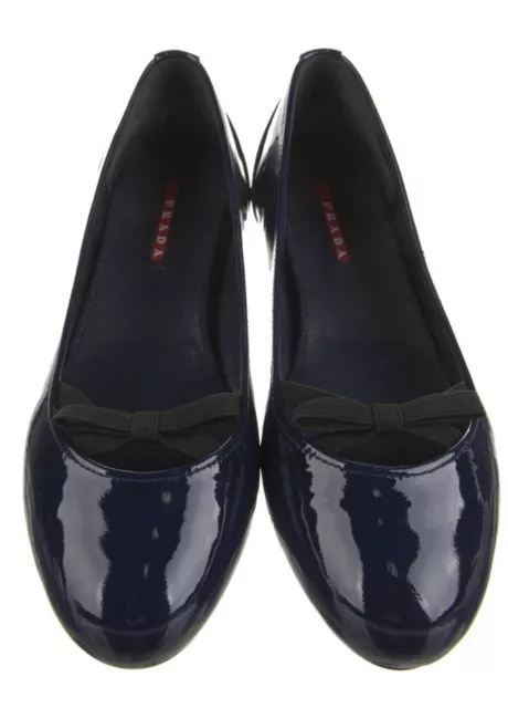 Prada Navy Ballet Ballerina Flats Size 8.5 US