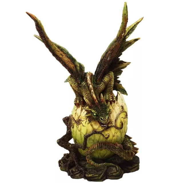 Drachen Figur schlüpft aus Ei Gothtic Fantasy Dekostatue