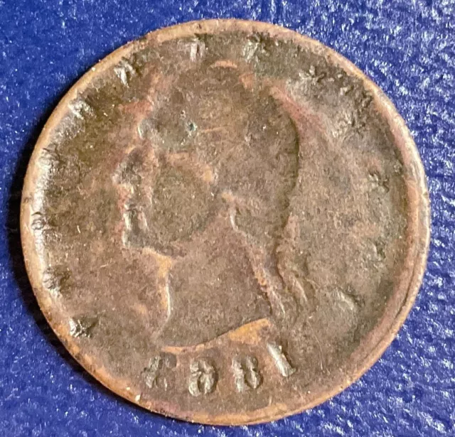 CWT Civil War Token F-107 FULL BROCKAGE MINT ERROR George Washington #T79