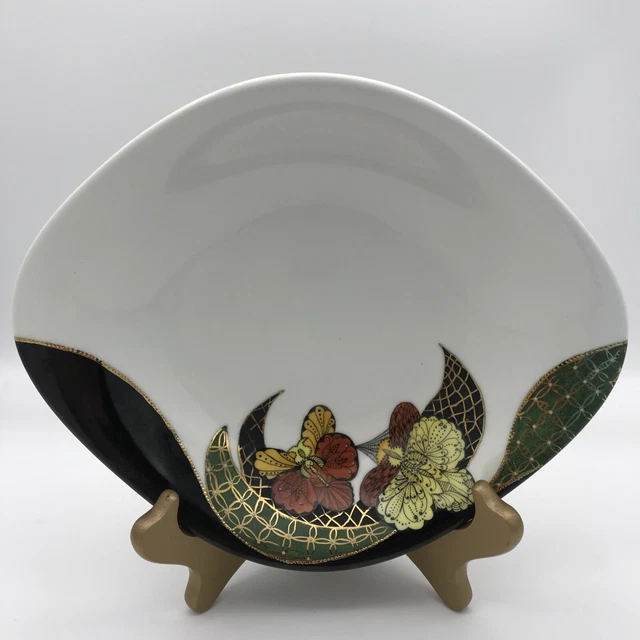 ART NOUVEAU CAKE/ DESSERT oval plate VILLEROY & BOCH 2008 Signed by Artist New!