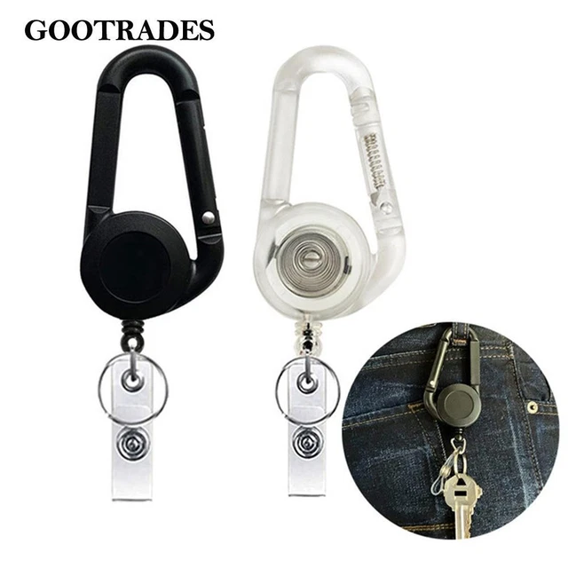HEAVY DUTY RETRACTABLE Recoil Pull Reel Badge Belt Clip Id Card Holder