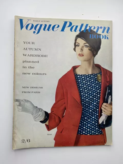 VOGUE MAGAZINE PATTERN BOOK 1961 August September Free Gift wrap FDast Disptach