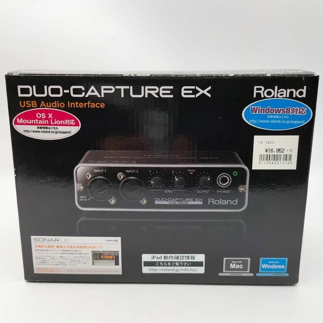 Roland UA-22 DUO-CAPTURE EX Audio MIDI Interface 24 Bit Digital Full Box