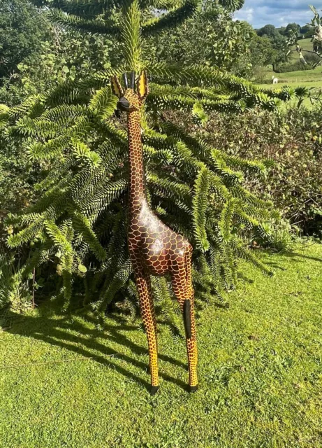 African Hand Carved Wooden Giraffe (5ft)