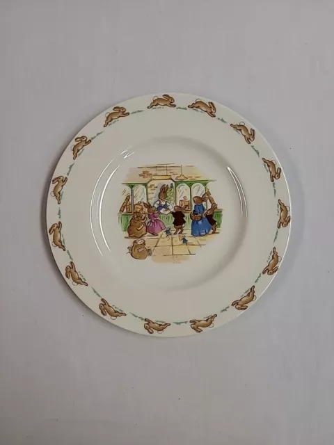 Royal Doulton 1936 Bunnykins 8 Inch Plate Mail Letter Post Office 3