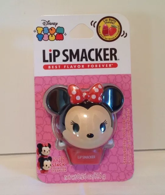 LIP SMACKER Disney Tsum Tsum Lip Balm Minnie Mouse Strawberry Lollipop 0.26 oz.
