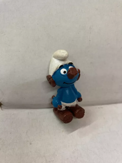 Schleich Puffi Smurfs PUFFO di LEGNO Vintage made in Germany