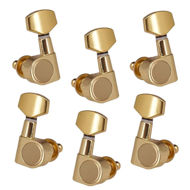 Lots 6 Guitar Closed 3R3L Tuning Keys Tuners for Acoustic Guitar Replacement