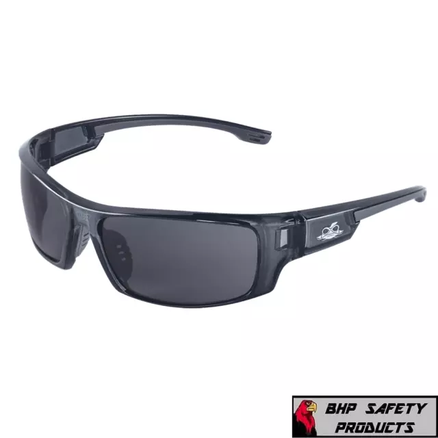 Bullhead Dorado Dark Smoke/Gray Anti fog Safety Glasses Ballistic Rated Sun Z87+